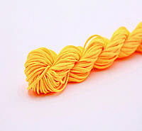 Нейлоновый шнур для плетения браслетов / Моток - 20 метров / 1мм / Желто-оранжевый