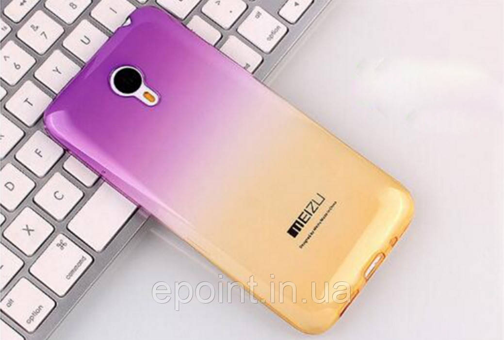 Захисний бампер, накладка для Meizu M3s, колір фіолетовий/жовтий