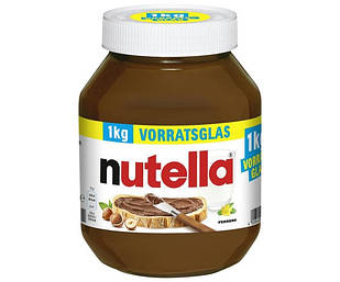 Паста Шоколадно-Горіхова Nutella Ferrero Нутелла Ферреро 1 кг Німеччина (6 шт/1 уп)