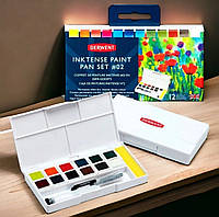 Набор акварели DERWENT INKTENSE PAINT PAN SET #2, 12 цветов