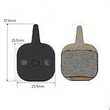 Колодки гальмівні велосипедні дискові DS010 37,4мм* 25,5мм TEKTRO IO IOX NovelaIA, фото 2