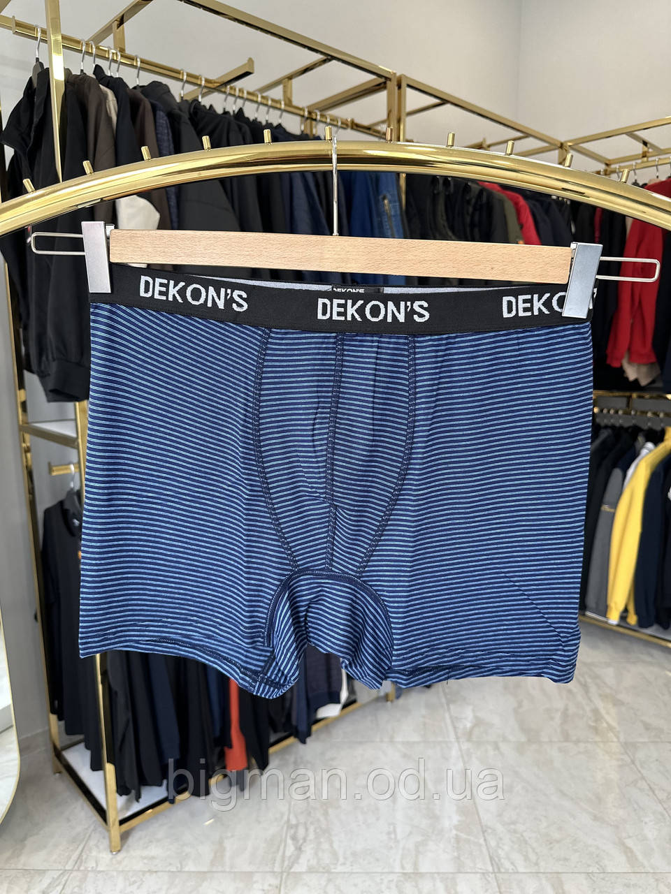 Чоловічіі труси боксери Dekons 9997-2 бамбук (батал) 3-9XL синие 5XL