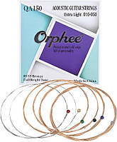 Струны для акустической гитары Orphee QA150 85/15 Bronze Extra Light 10-50