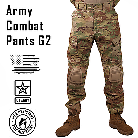 Вогнестійкі штани, Розмір: Large Regular, US Army Сombat Pant G2, Колір: MultiСam