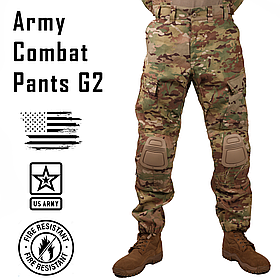 Вогнестійкі штани Розмір: Small Regular, US Army Сombat Pant G2, Колір: MultiСam