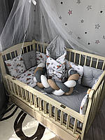 Комплект постільної білизни Baby Comfort Fluffy-3 Звірята на паперових літаках 8 елементів