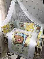 Комплект постельного белья Baby Comfort MyTeddy 7 элементов Сонный Мишка