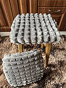 Чохли на табуретки комплект КВАДРАТНІ 4 шт на резинці (сідушка на табурет, стілець)