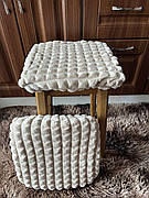 Чохли на табуретки комплект КВАДРАТНІ 4 шт на резинці (сідушка на табурет, стілець)