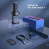 Мікрофон Fifine AmpliGame A8 USB з RGB підсвіткою, чорний, фото 3