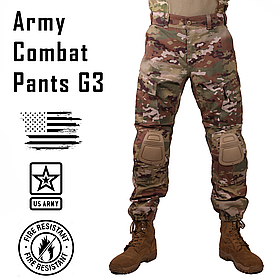 Вогнестійкі штани, Розмір: X-Small Regular, US Army Сombat Pant G3, Колір: OCP Scorpion W2 (FR)