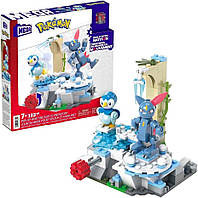 Конструктор MEGA покемон Пиплап и Снизел Pokemon Action Piplup and Sneasel's HKT20 Mattel