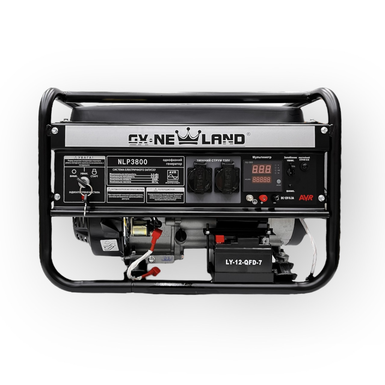 Генератор бензиновий газовий з електростартером GASOLINE GENERATOR NEWLAND NLP-3800 макс. 3.2кВт ном. 3.0кВт