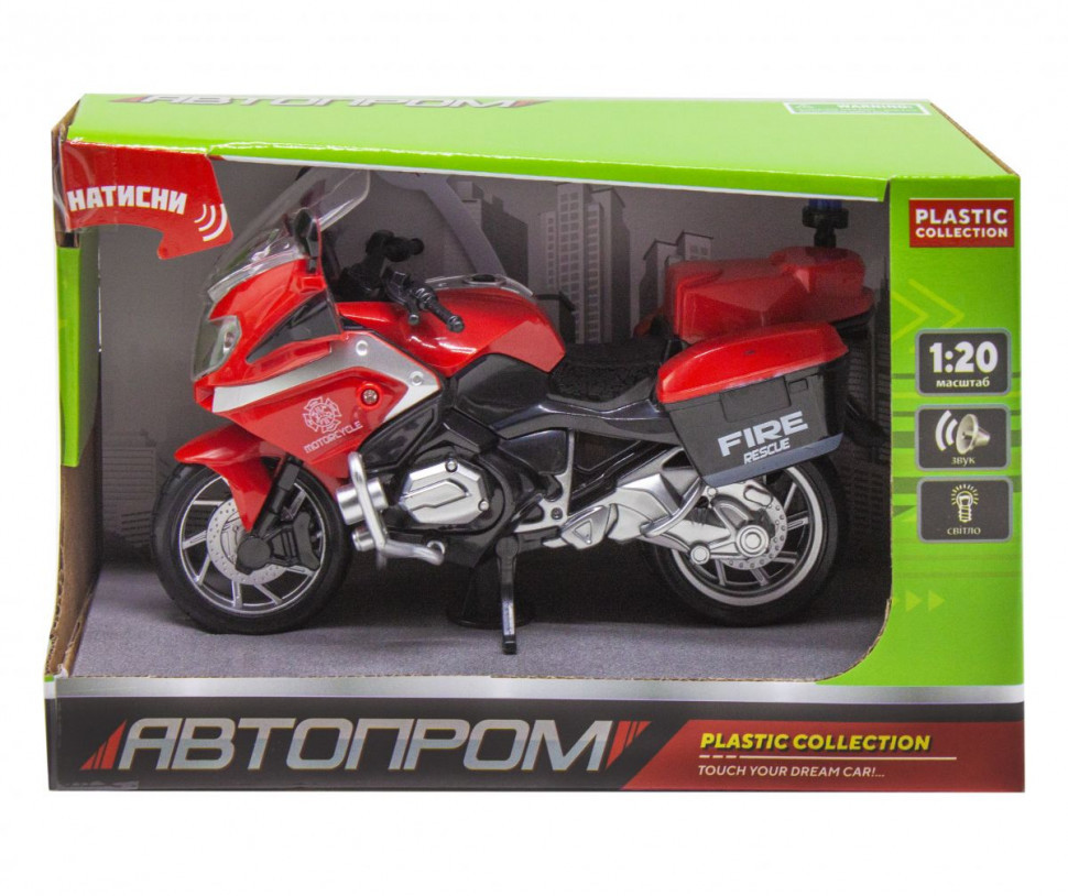 Игрушечный мотоцикл "АВТОПРОМ" 7962 со звуковыми эффектами (Красный) - фото 1 - id-p2117473655