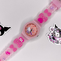 Милий наручний годинник hello kitty рожевий колір