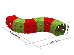 Тунель 6 секцій. TM DOLONІ Червоно-зелений