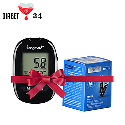 Глюкометр Longevita Family (Лонгевіта Фемелі) + 50 тест-смужок
