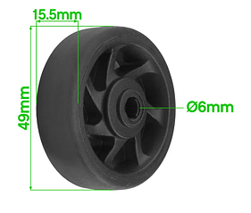 Колеса для валізи d=49 / під втулку / 1280