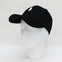 Кепка поло (Polo) чёрного цвета с белой вышивкой ZE00037-8