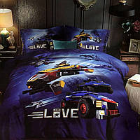 Комплект постільної білизни 150х205 синій KuNmeng 20007