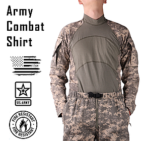 Бойова вогнестійка сорочка, Розмір: Medium, Type I UBACS, Колір: ACUpat UCP, US Army Combat Shirt