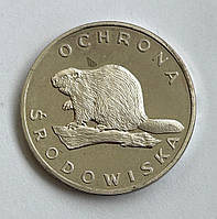 Польша 100 злотых 1978, Охрана окружающей среды: Бобр. Серебро 16,5 гр, проба 625