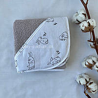 Полотенце-уголок детский Baby Comfort Зайчики 85*85 см