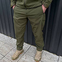 Тактическая штаны softshell хаки (М - 3XL) софтшелл Военные мужские брюки с карманами для НГУ для ЗСУ