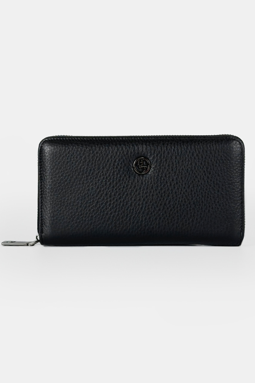 Шкіряний чоловічий гаманець H.T Leather 162-22 чорний