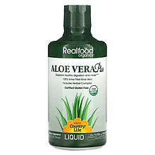 Алое вера Country Life, Realfood Organics "Aloe Vera Liquid" у рідкій формі (944 мл)