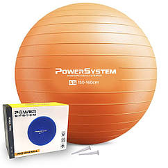 М'яч для фітнесу (фітбол) Power System PS-4011 Ø55 cm PRO Gymball Orange