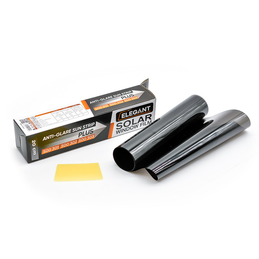Тонувальна плівка для лобового скла Elegant Plus Dark Black 15% 20х150см EL 500 301, фото 1