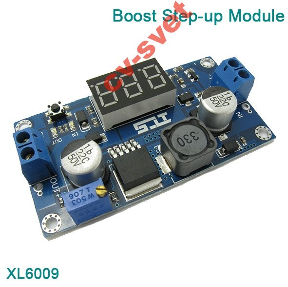 Підвищувальний стабілізатор DC 4.5-32V to 5-52V XL6009 з екраном, фото 1