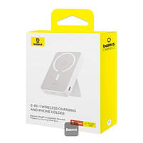 Портативна батарея Baseus MagPro Magnetic Bracket 5000mAh 20W, White, фото 3
