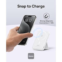 Портативна батарея Baseus MagPro Magnetic Bracket 5000mAh 20W, White, фото 5