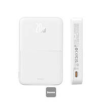 Портативна батарея Baseus MagPro Magnetic Bracket 5000mAh 20W, White, фото 8