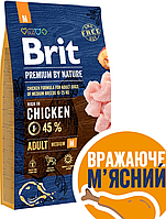 Сухой корм Brit Premium Dog Adult M для щенков и юниоров средних пород, с курицей, 8 кг
