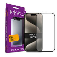 Стекло защитное MAKE Apple iPhone 15 Pro (MGF-AI15P) a