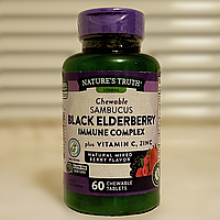 Бузина Nature's Truth Sambucus Black Elderberry 60 таблеток Immune Complex Plus Vitamin C Zinc