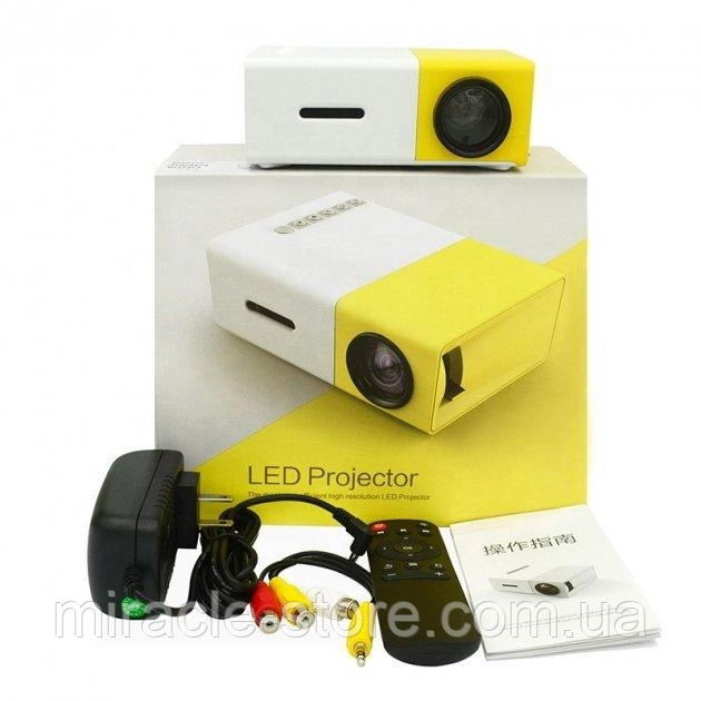 Мультимедійний портативний Led Projector YG300 з динаміком Full HD