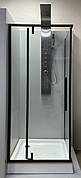 Душова кабіна Veronis KN-16-09 БЕЗ ПІДДОНА Чорний профіль 90х90х190