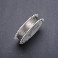 Дріт для прикрас срібляста d-0,6мм бобіна L-5 (+ -) м