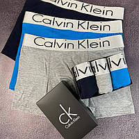 Набор мужских трусов Calvin Klien 5 шт в подарочной коробке. Комплект боксеров Кельвин Кляйн хлопок