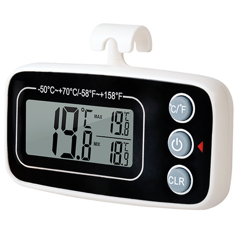 Цифровий термометр для холодильника/морозника з гачком і магнітом UChef A1023 Білий/чорний