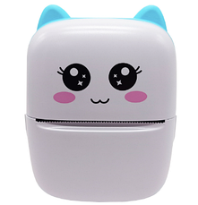 Дитячий міні Bluetooth принтер для фотографій та етикеток "Mini Printer CAT" синій, фото 5