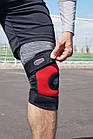 Наколінник Power System PS-6012 Neo Knee Support Black/Red (1шт.) L, фото 2