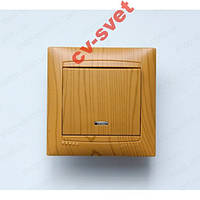 Вимикач із підсвіткою Сакура Вільха LMR1404