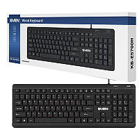 Клавиатура Sven KB-E5700H black;USB+ 2порта USB