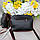Модна жіноча сумочка через плече клатч на ланцюжку сумка кроссбоді чорна з червоним шкірзам, фото 2