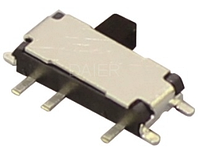 MSS-1290BP SMD Horizontal 0.1A 12VDC ON-ON SPDT (1P2T) 6.6x2.7x1.4mm переключатель ползунковый на плату